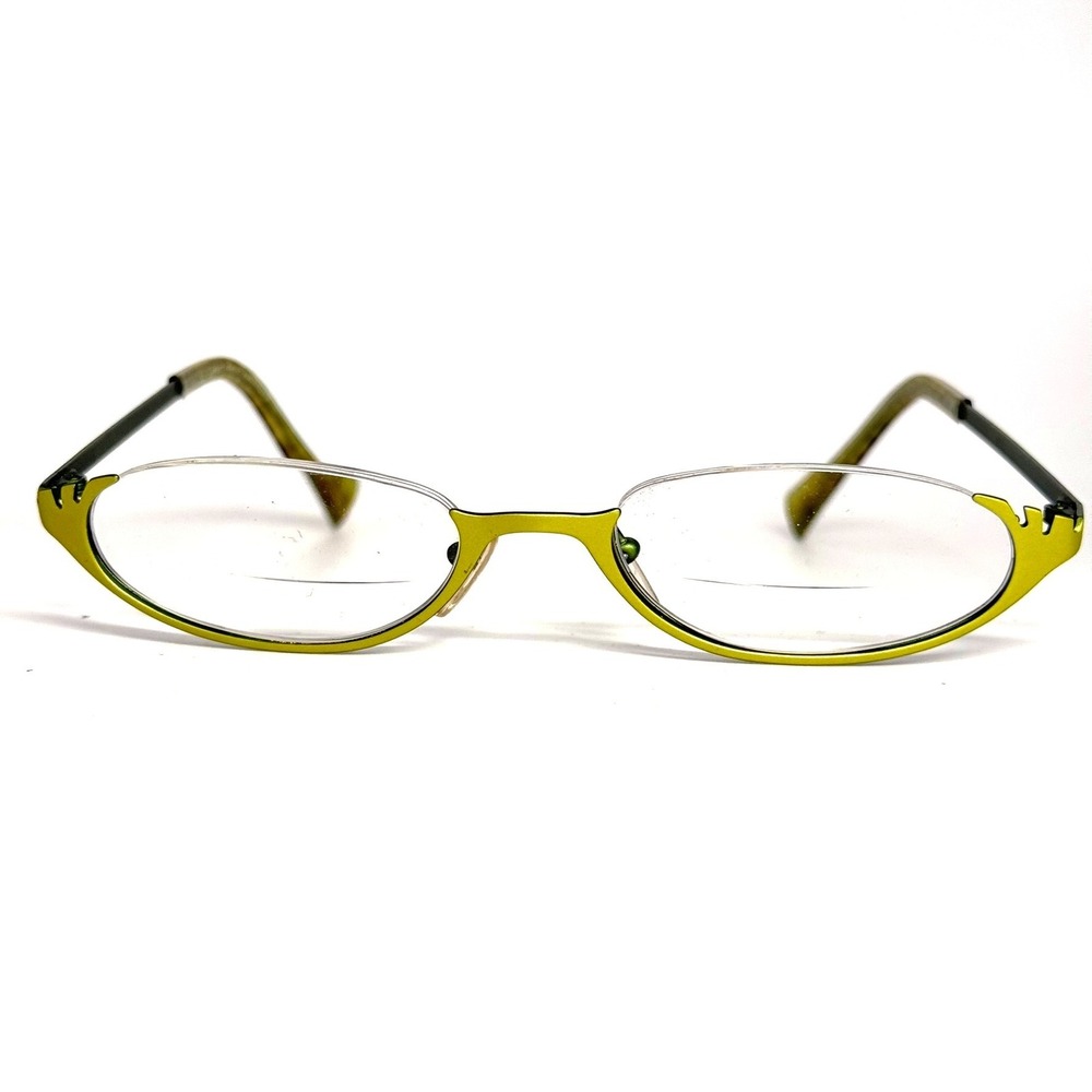 Slim Olive Green Oval Women's Glasses